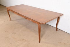 Henredon French Provincial Louis XV Cherry Wood Dining Table With Parquet Top
