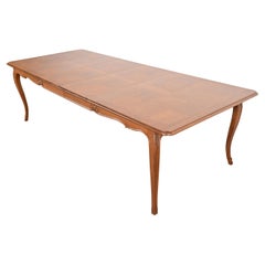 Henredon French Provincial Louis XV Cherry Wood Dining Table With Parquet Top