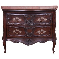 Henredon French Provincial Louis XV Walnut Bombay Chest or Commode