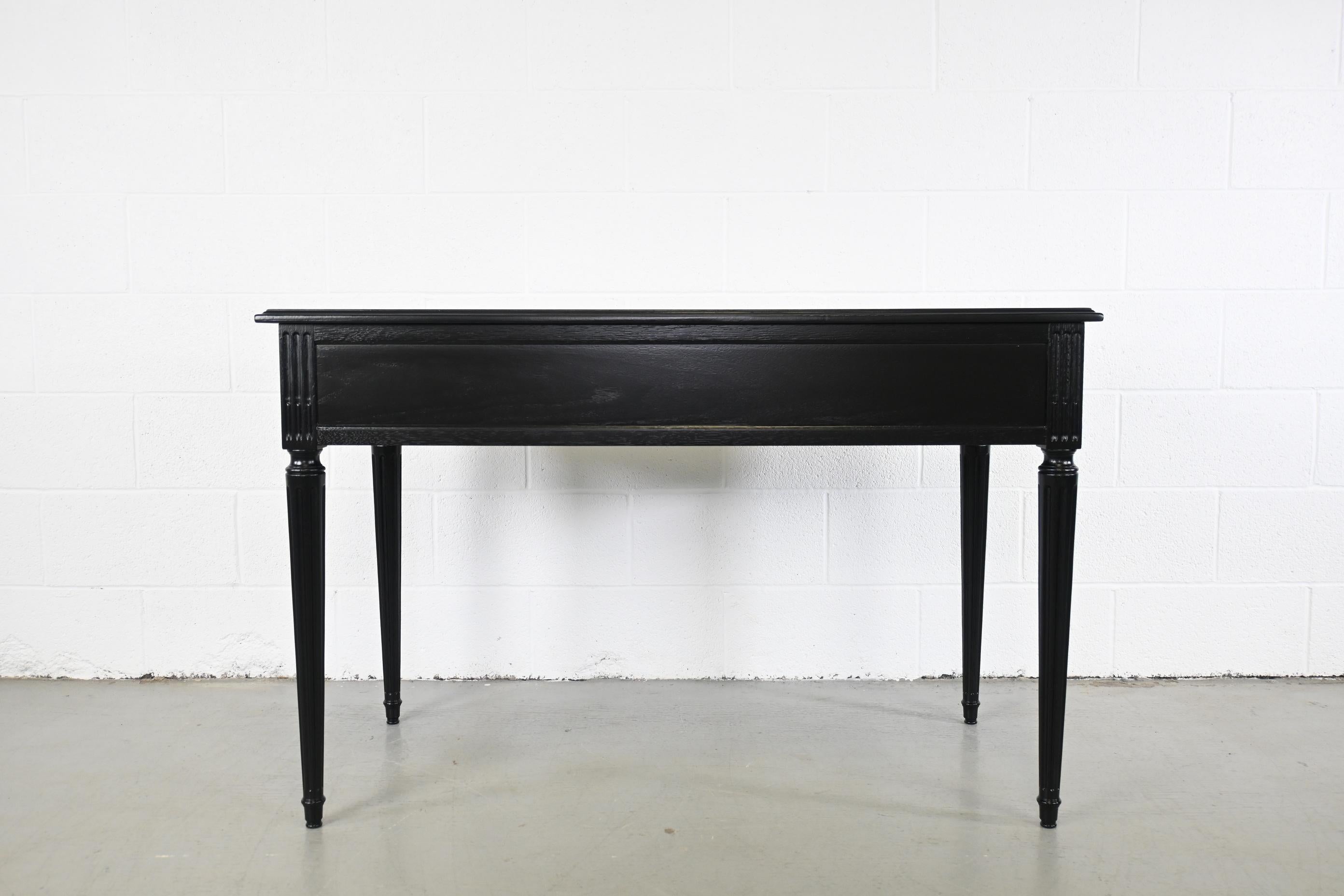 Henredon French Regency Black Lacquered Writing Desk 5