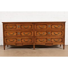 Henredon French Regency Carved Fruitwood Long Dresser or Credenza, Circa 1960s