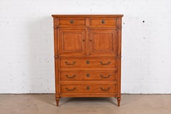 Henredon French Regency Louis XVI Carved Cherry Wood Gentleman's Chest