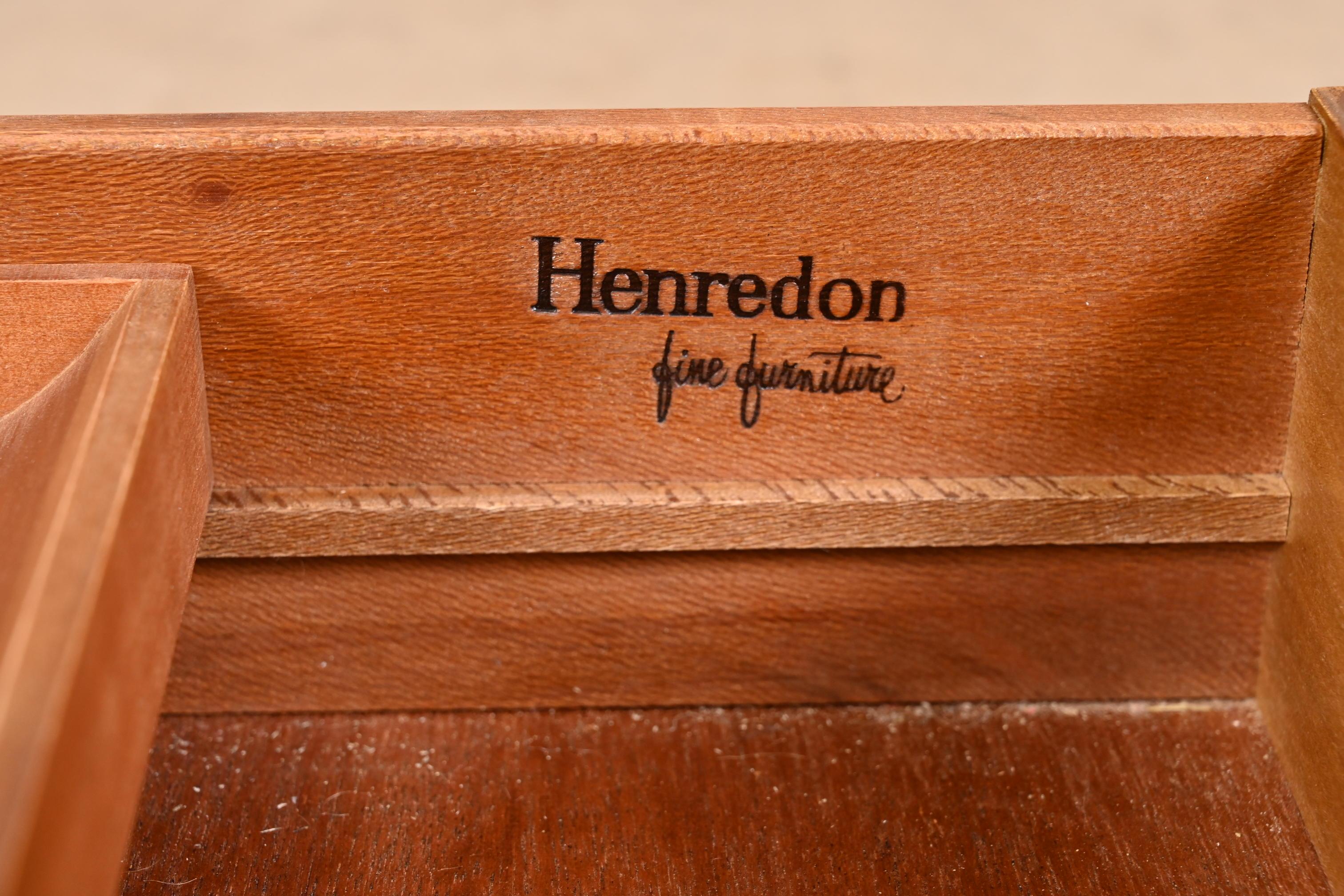 Henredon French Regency Louis XVI Carved Cherry Wood Long Dresser or Credenza 6