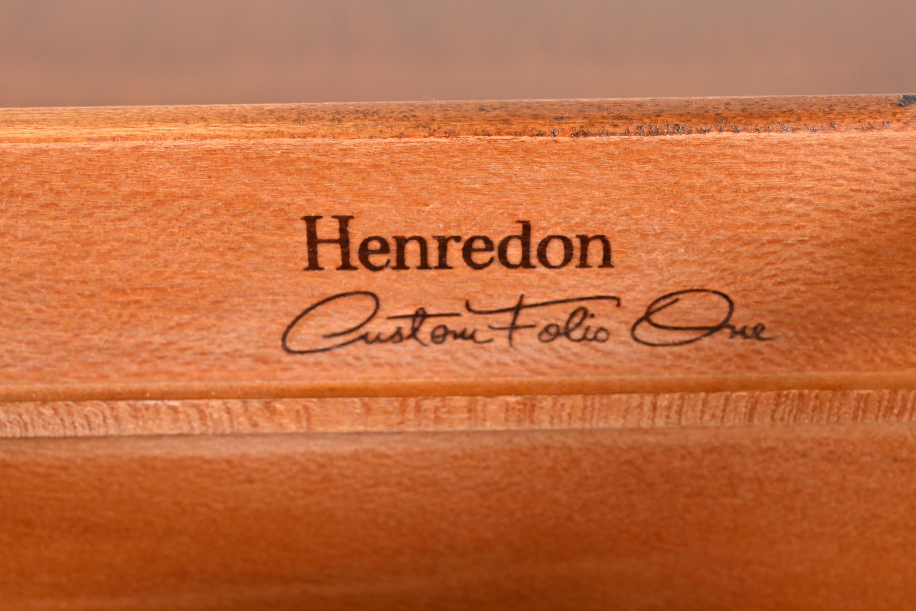 Henredon French Regency Louis XVI Carved Cherry Wood Long Dresser or Credenza 3