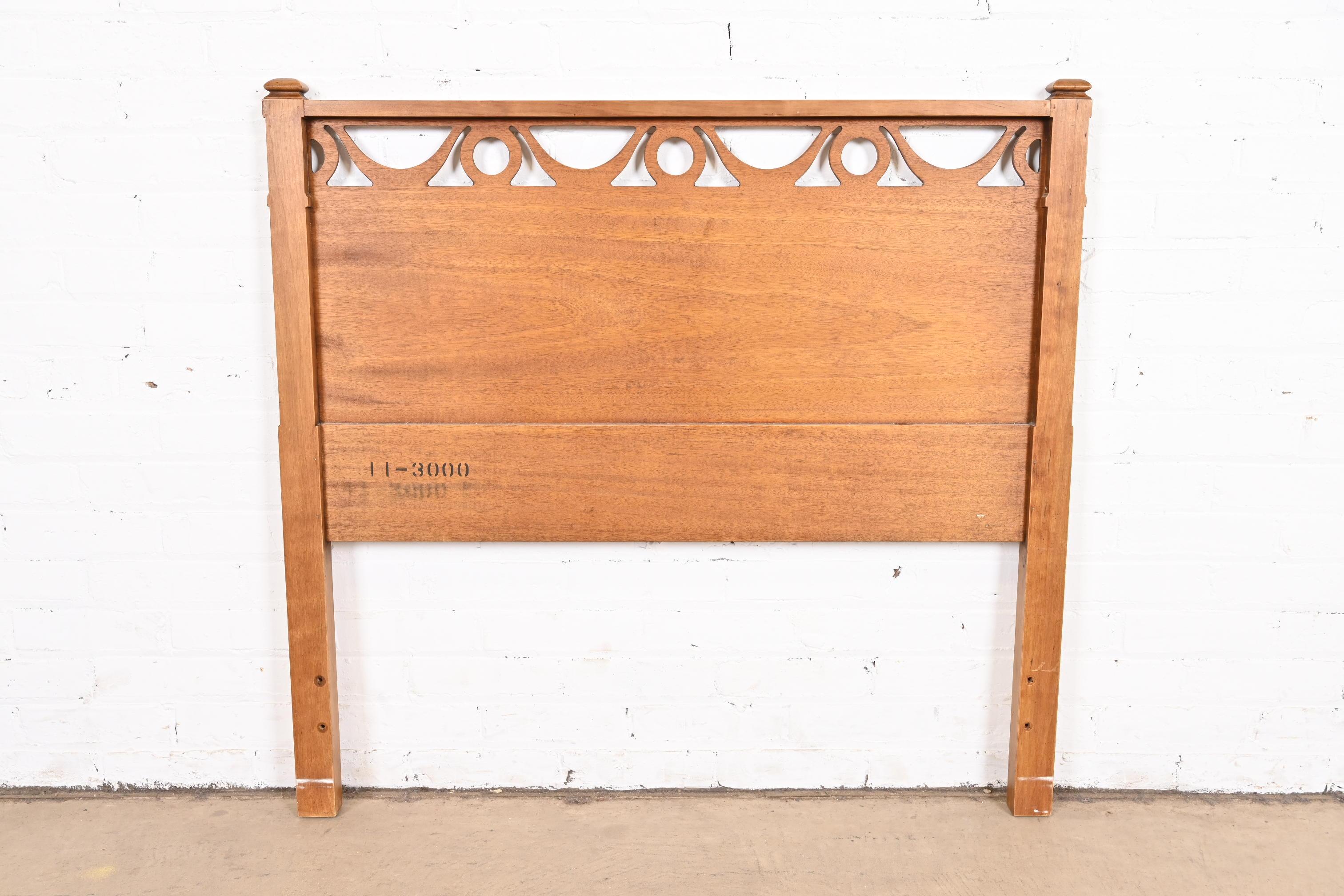 Henredon French Regency Louis XVI Carved Fruitwood Twin Size Headboard, 1960s 6