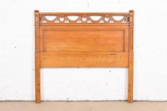 Henredon French Regency Louis XVI Carved Fruitwood Twin Size Headboard, 1960s