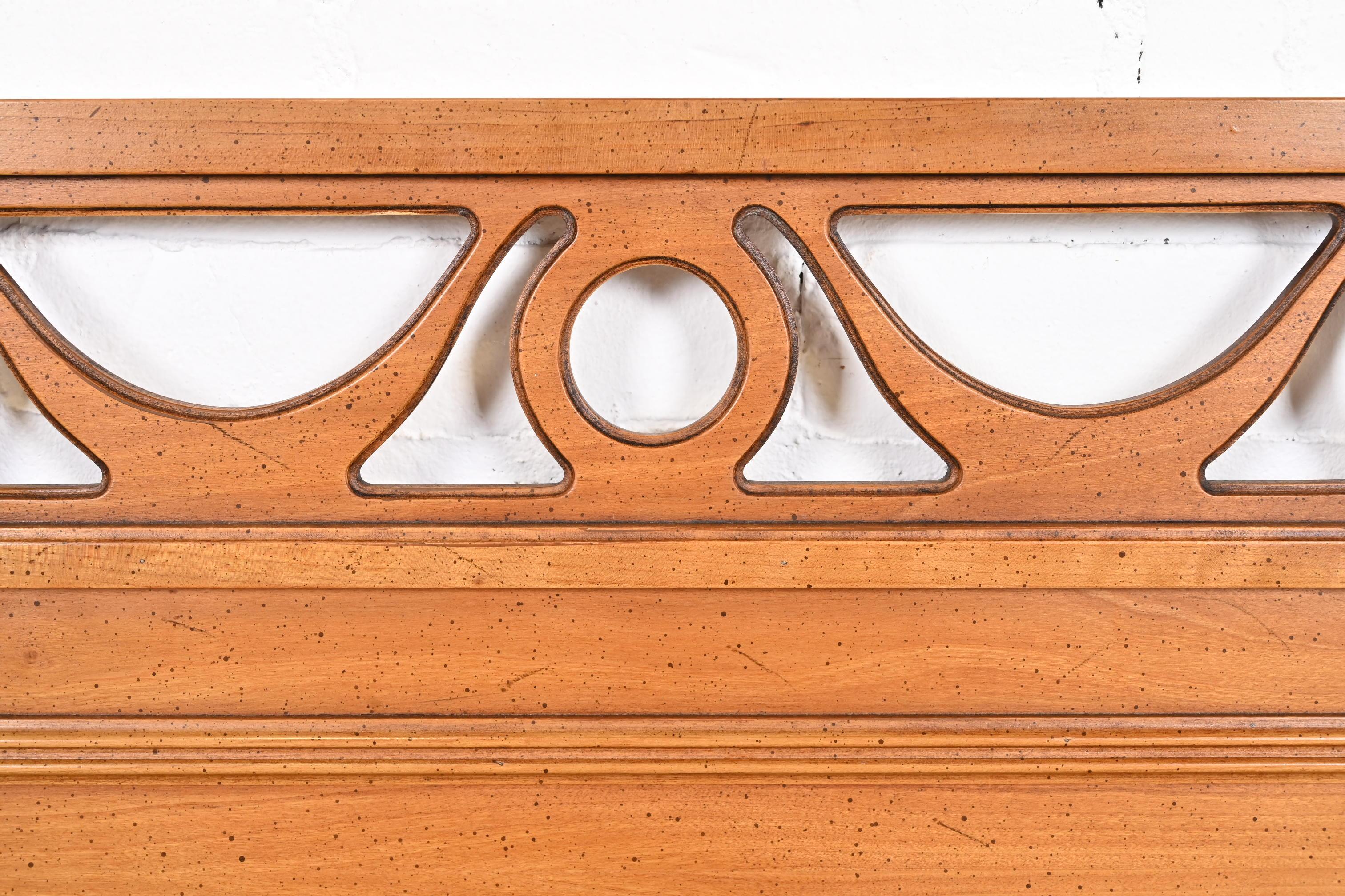 Henredon French Regency Louis XVI Carved Fruitwood Twin Size Headboard, 1960s 4