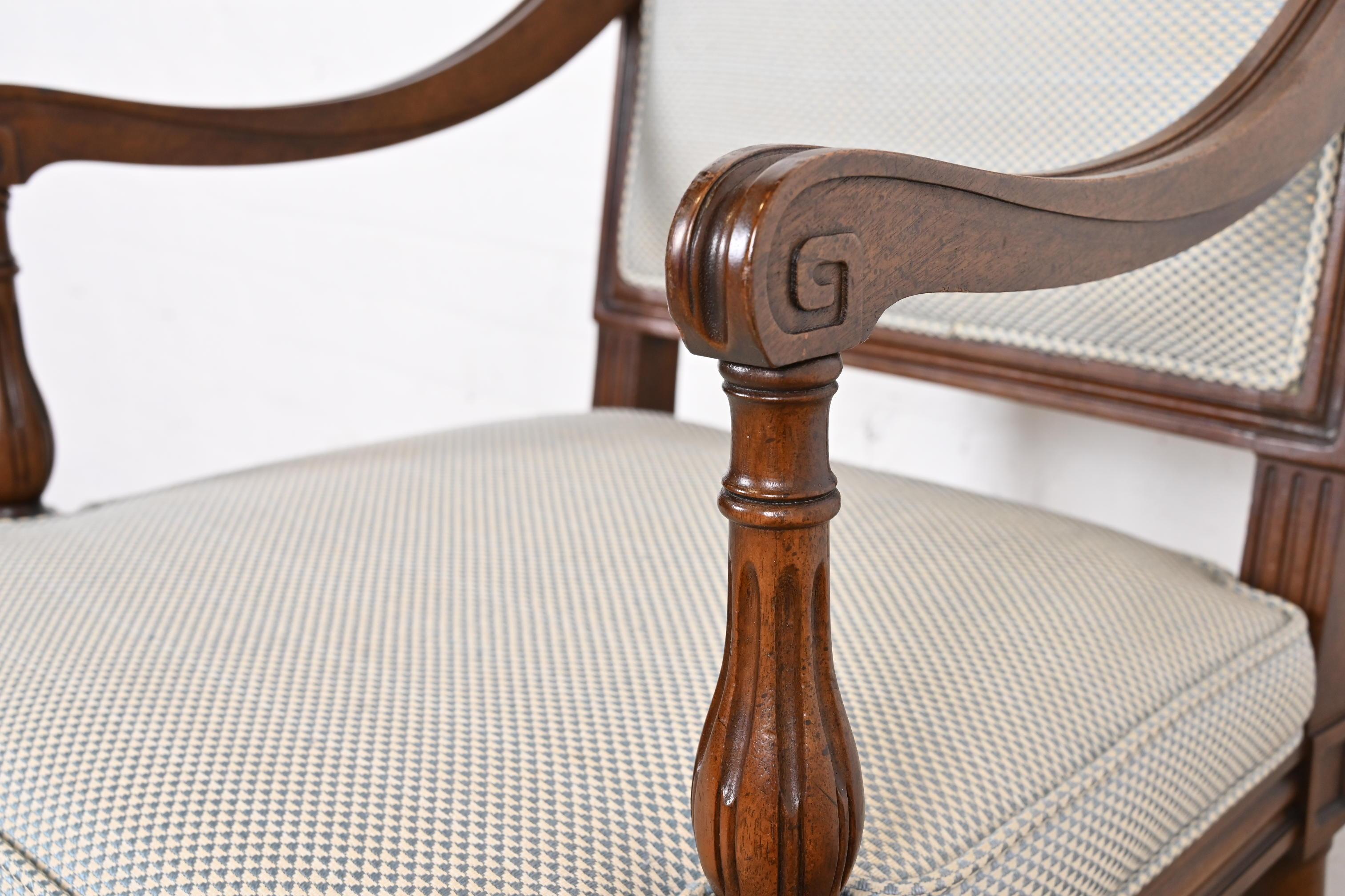 Henredon French Regency Louis XVI Carved Walnut Dining Chairs, Set of Six 10