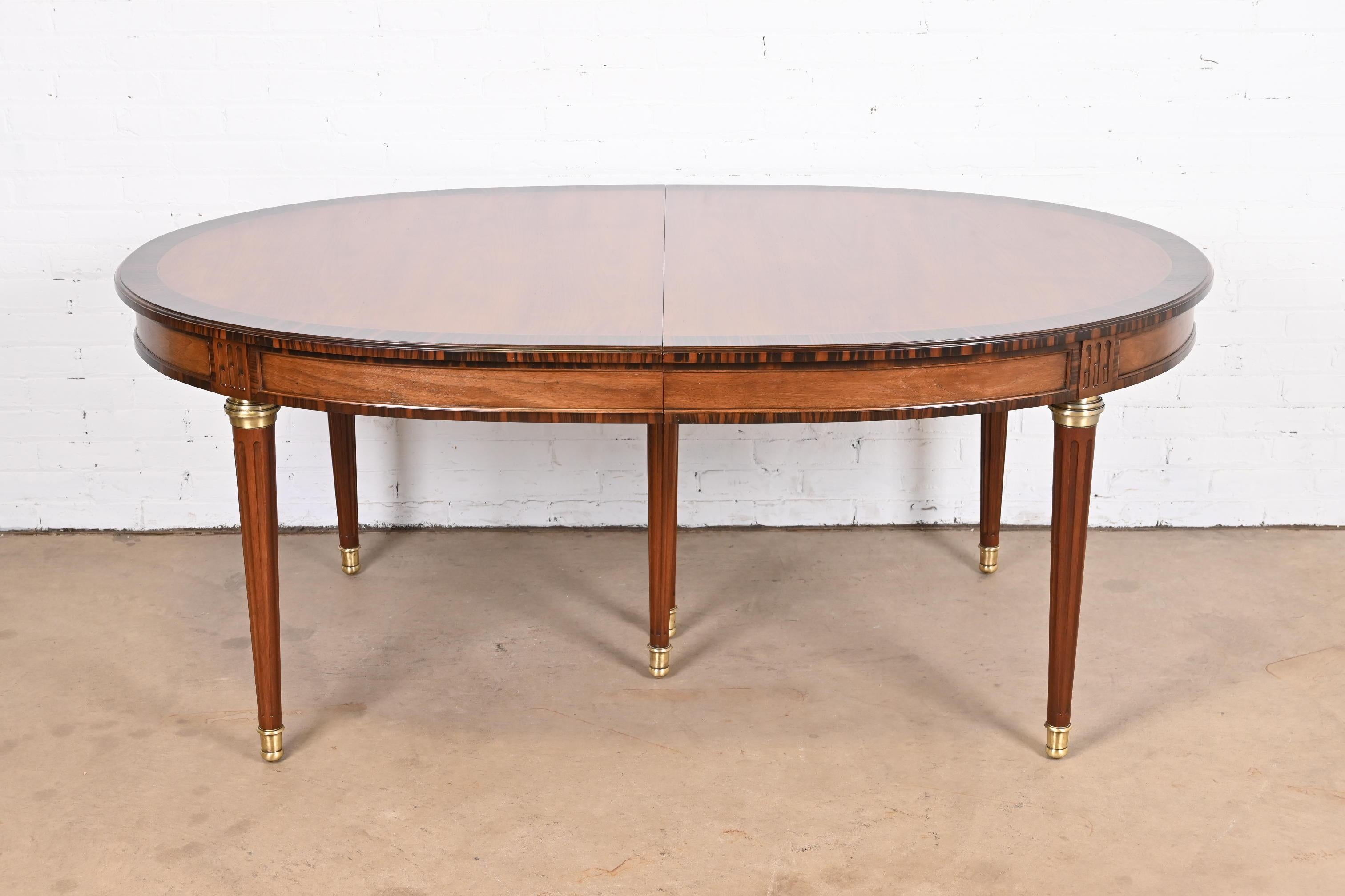 Henredon French Regency Louis XVI Cherry and Macassar Ebony Dining Table 5