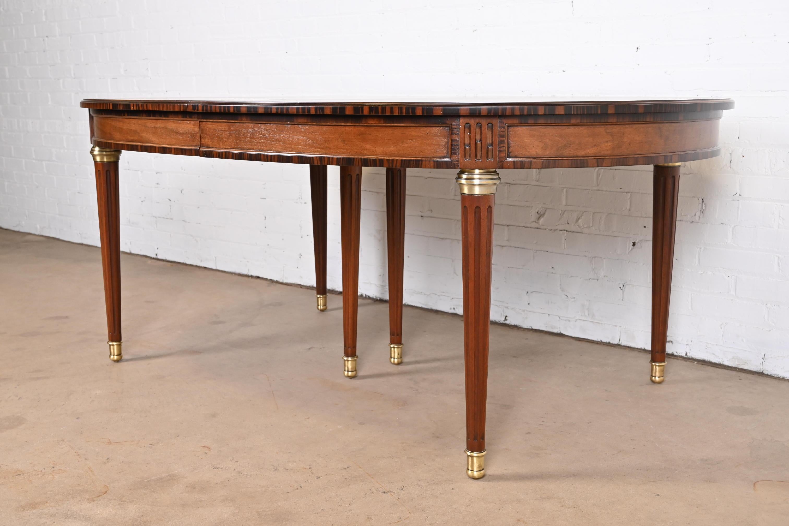 Henredon French Regency Louis XVI Cherry and Macassar Ebony Dining Table 8