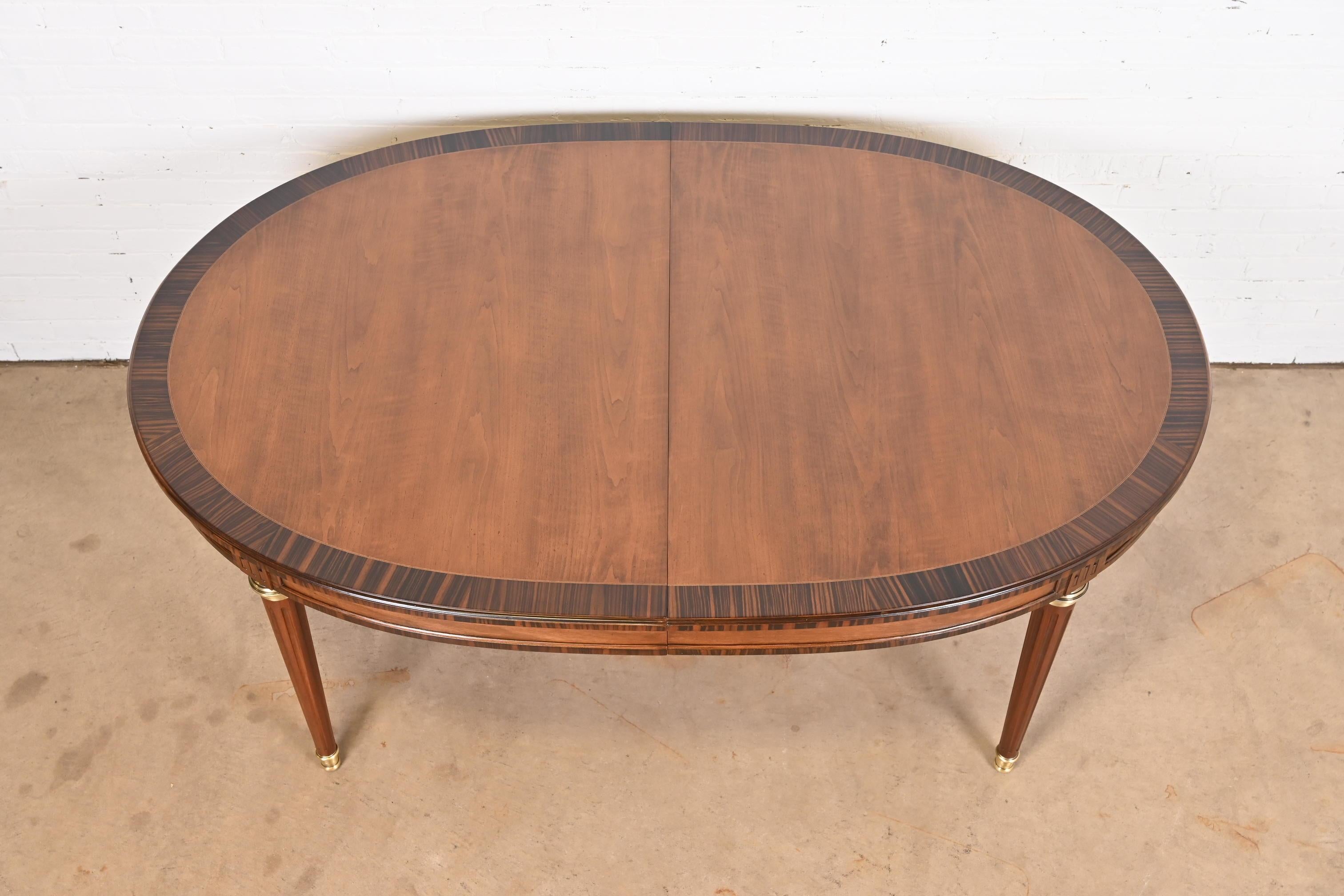 Henredon French Regency Louis XVI Cherry and Macassar Ebony Dining Table 10