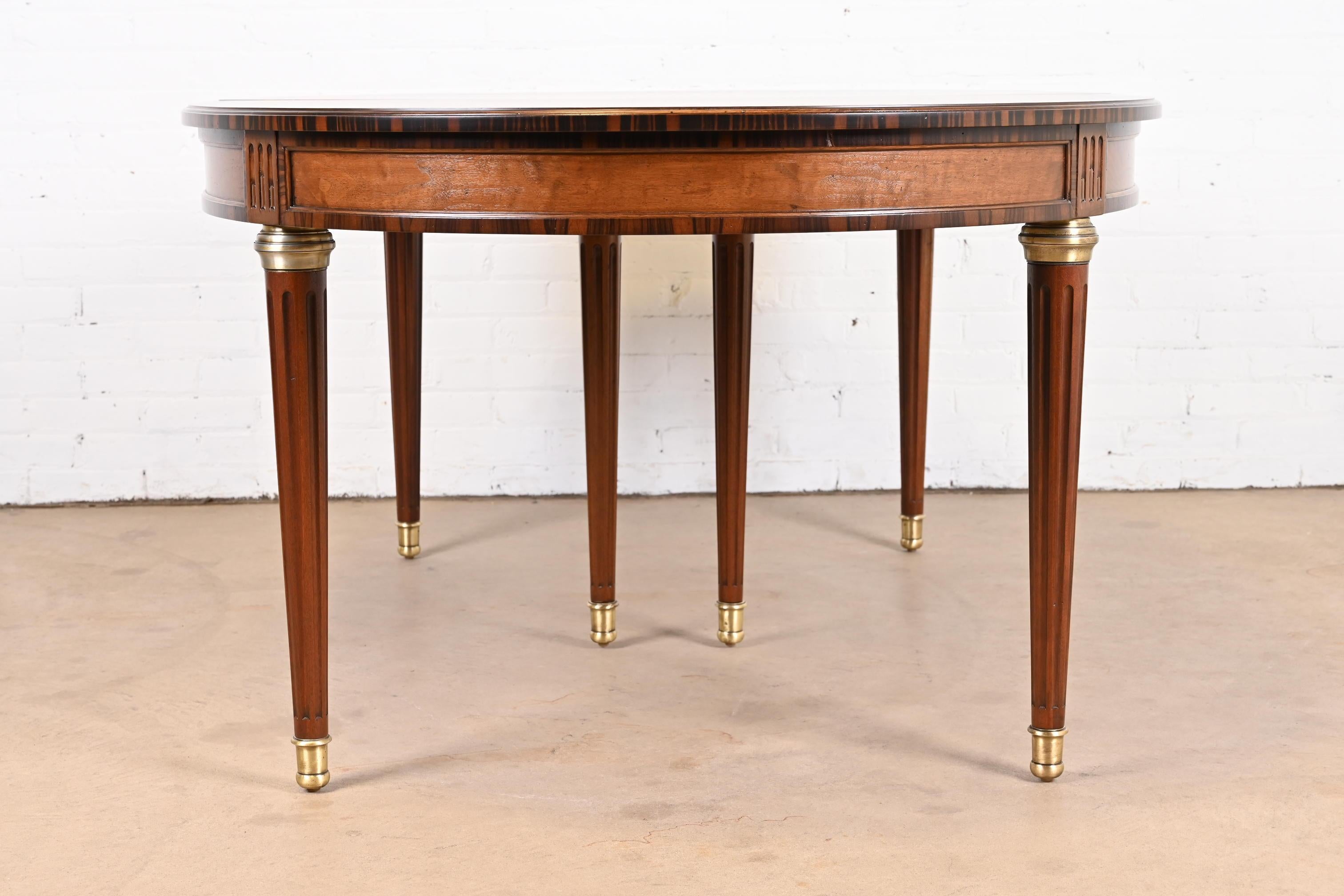 Henredon French Regency Louis XVI Cherry and Macassar Ebony Dining Table 12