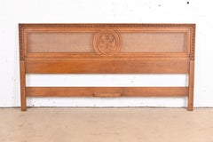 Henredon French Regency Louis XVI Cherry Wood and Cane King Size Headboard