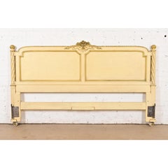 Henredon French Regency Louis XVI Cream Lacquered King Size Headboard