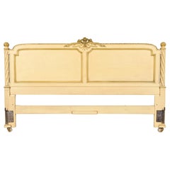 Henredon Französisch Regency Louis XVI Creme lackiert King Size Kopfteil