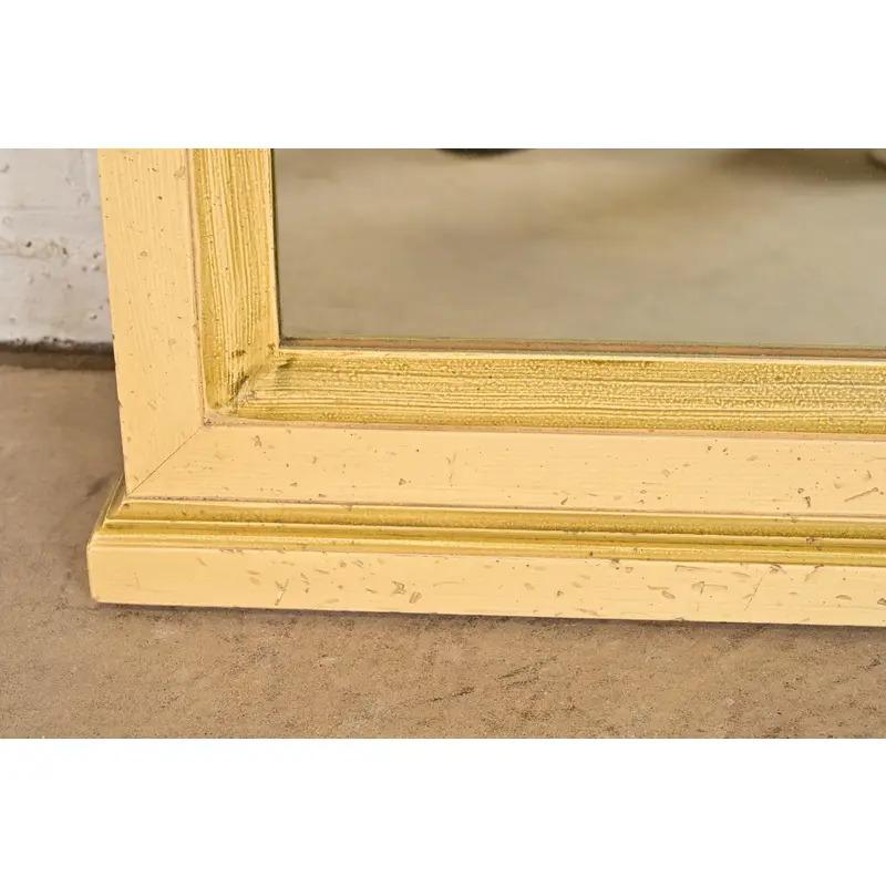 Henredon French Regency Louis XVI Cream Lacquered Tall Wall Mirror, Circa 1960s For Sale 1