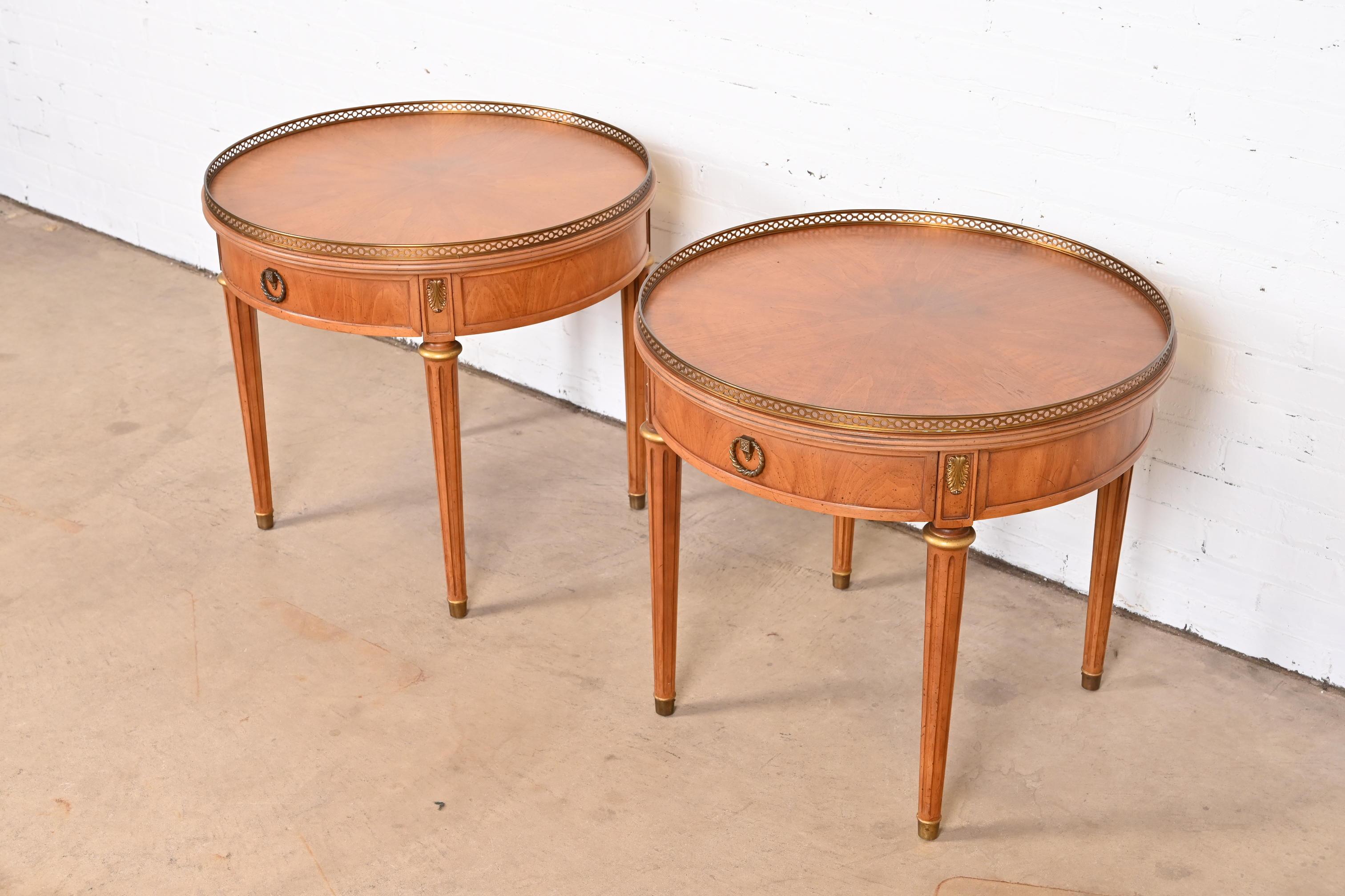 Henredon French Regency Louis XVI Fruitwood Gueridons, Pair In Good Condition In South Bend, IN