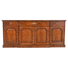 Henredon French Regency Louis XVI Inlaid Mahogany Sideboard or Bar Cabinet