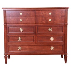 Henredon French Regency Louis XVI Mahogany Chest of Drawers, Newly Refinished