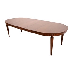 Henredon French Regency Louis XVI Mahogany Dining Table, Newly Refinished