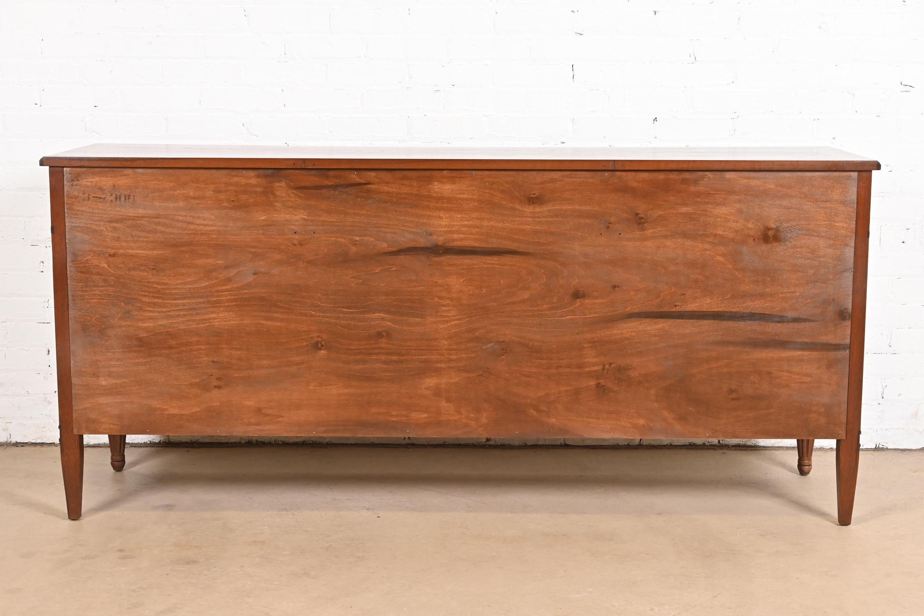 Henredon French Regency Louis XVI Mahogany Long Dresser or Credenza, Refinished For Sale 6