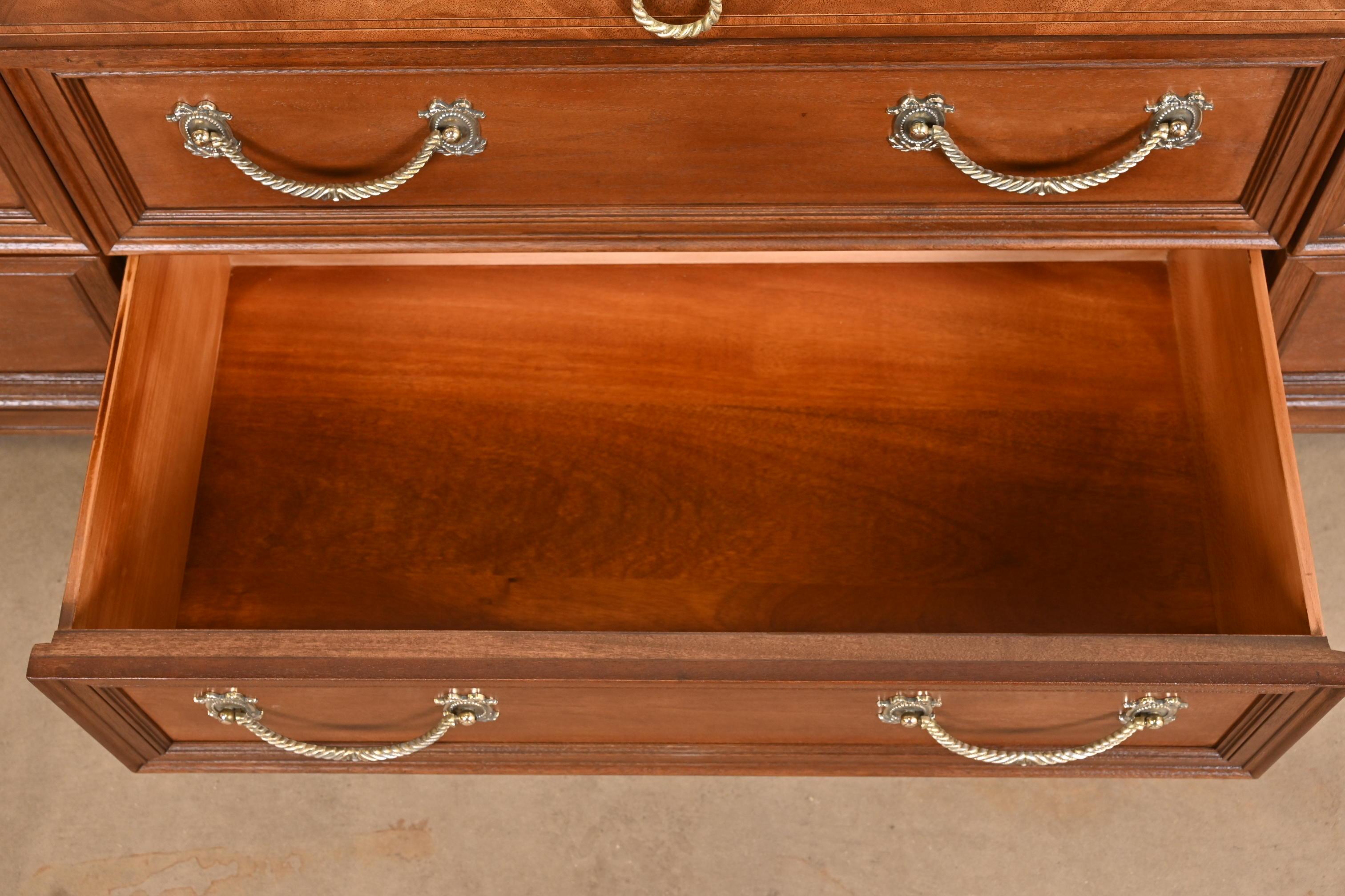 Henredon French Regency Louis XVI Mahogany Long Dresser or Credenza, Refinished For Sale 1