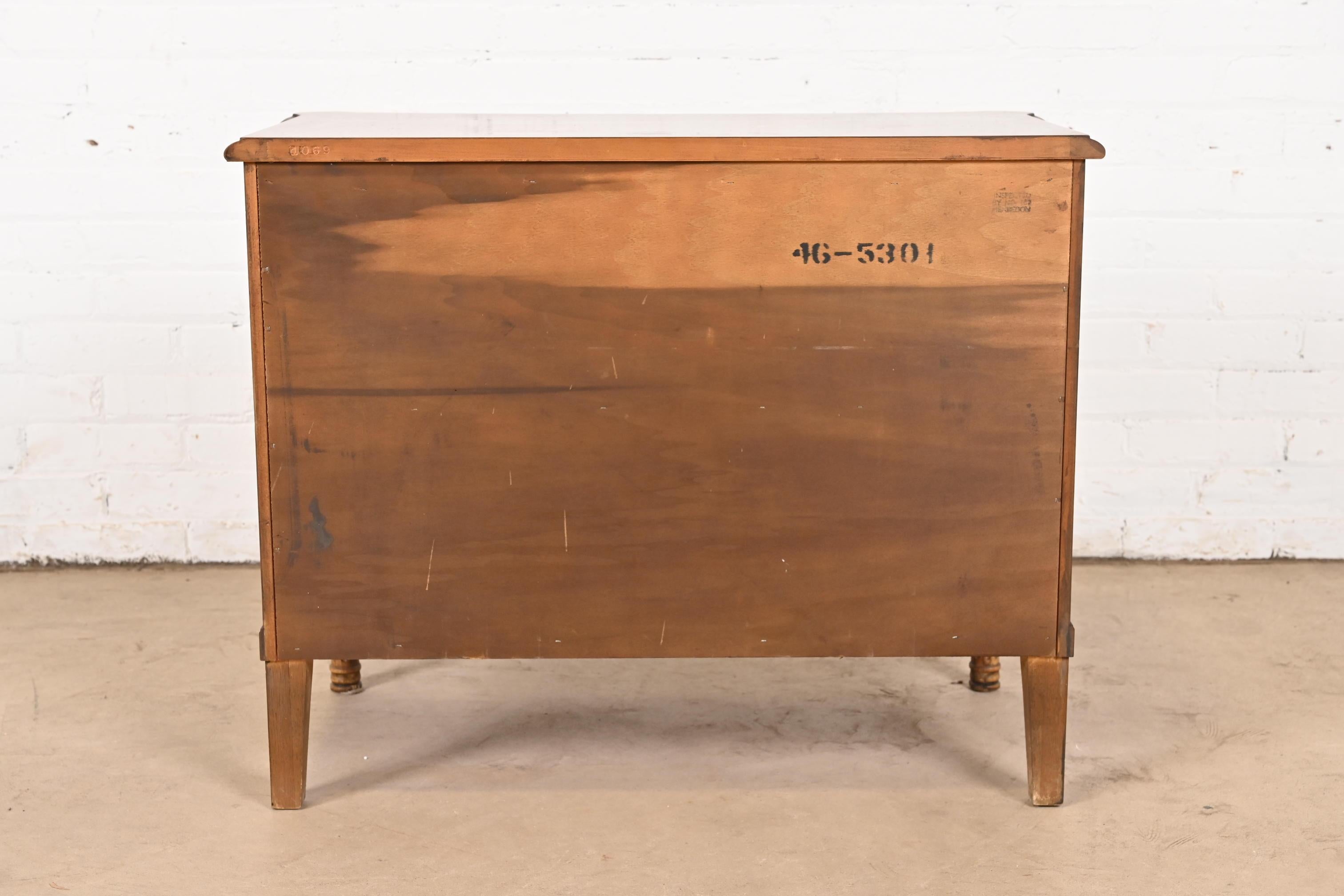 Henredon French Regency Louis XVI Walnut Chest of Drawers or Nightstand, 1960s 10