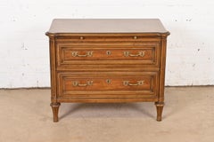 Henredon French Regency Louis XVI Walnut Chest of Drawers or Nightstand, 1960s