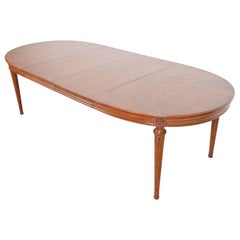 Henredon French Regency Louis XVI Walnut Dining Table, Newly Refinished