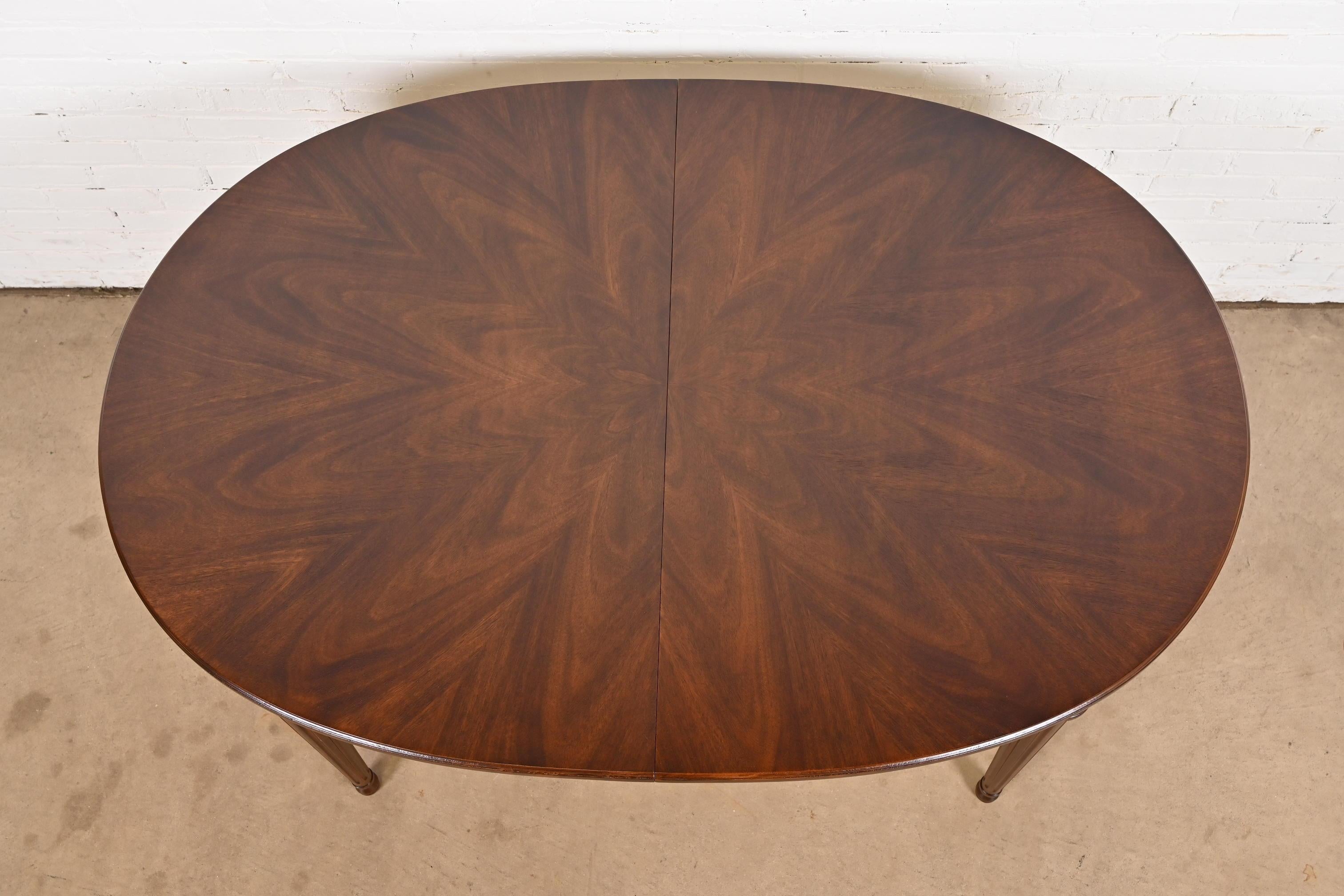 Henredon French Regency Louis XVI Walnut Extension Dining Table, Refinished For Sale 5