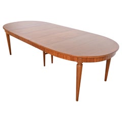 Henredon French Regency Louis XVI Walnut Extension Dining Table, Refinished