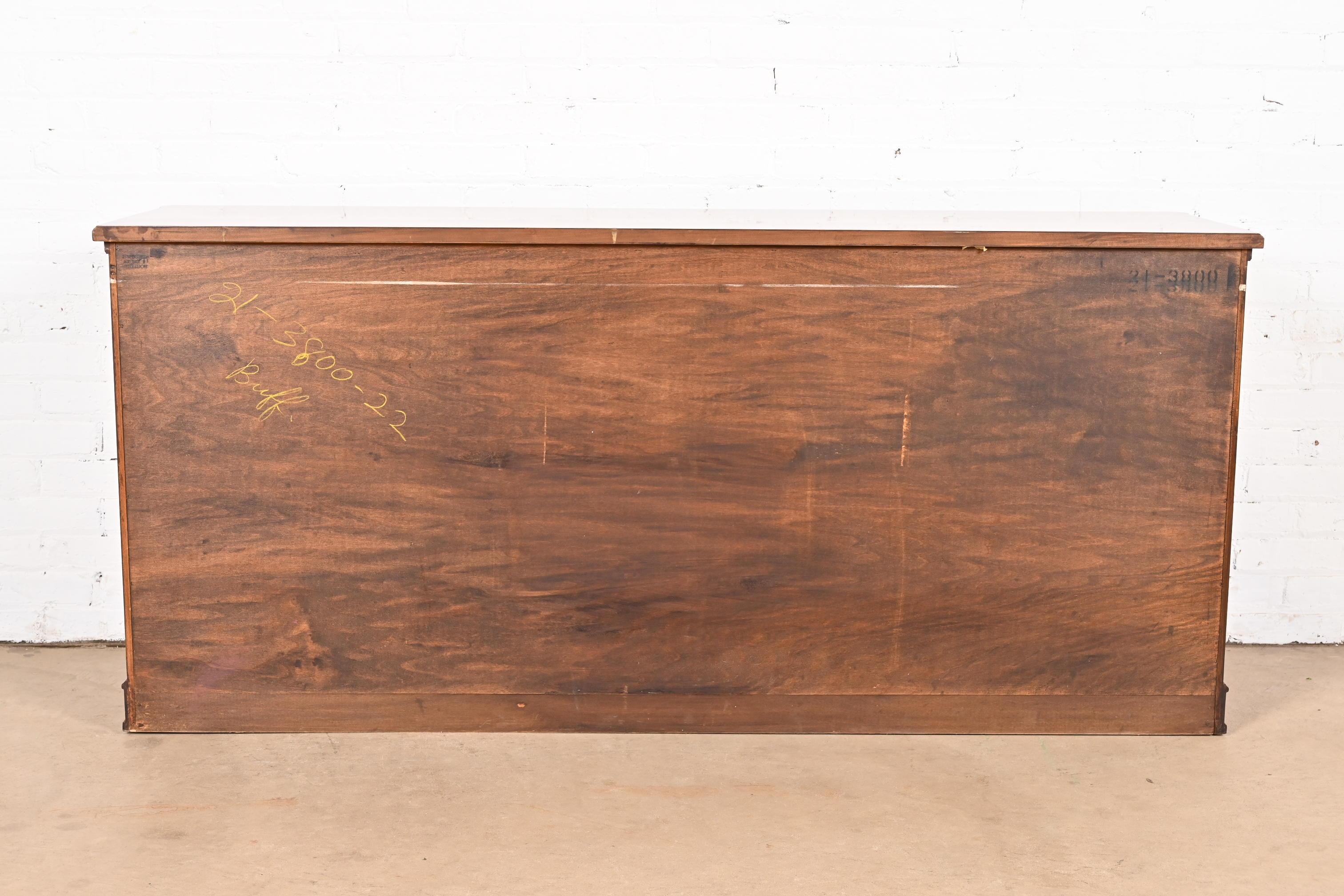 Henredon French Regency Louis XVI Walnut Sideboard Credenza or Bar Cabinet 6