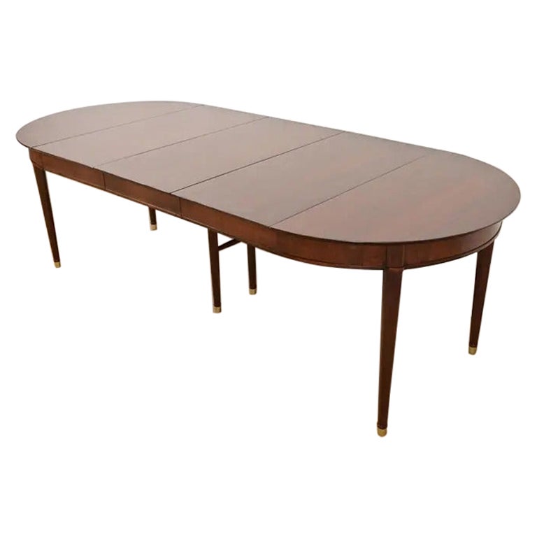 Henredon French Regency Walnut Extension Dining Table, Newly Refinished For Sale