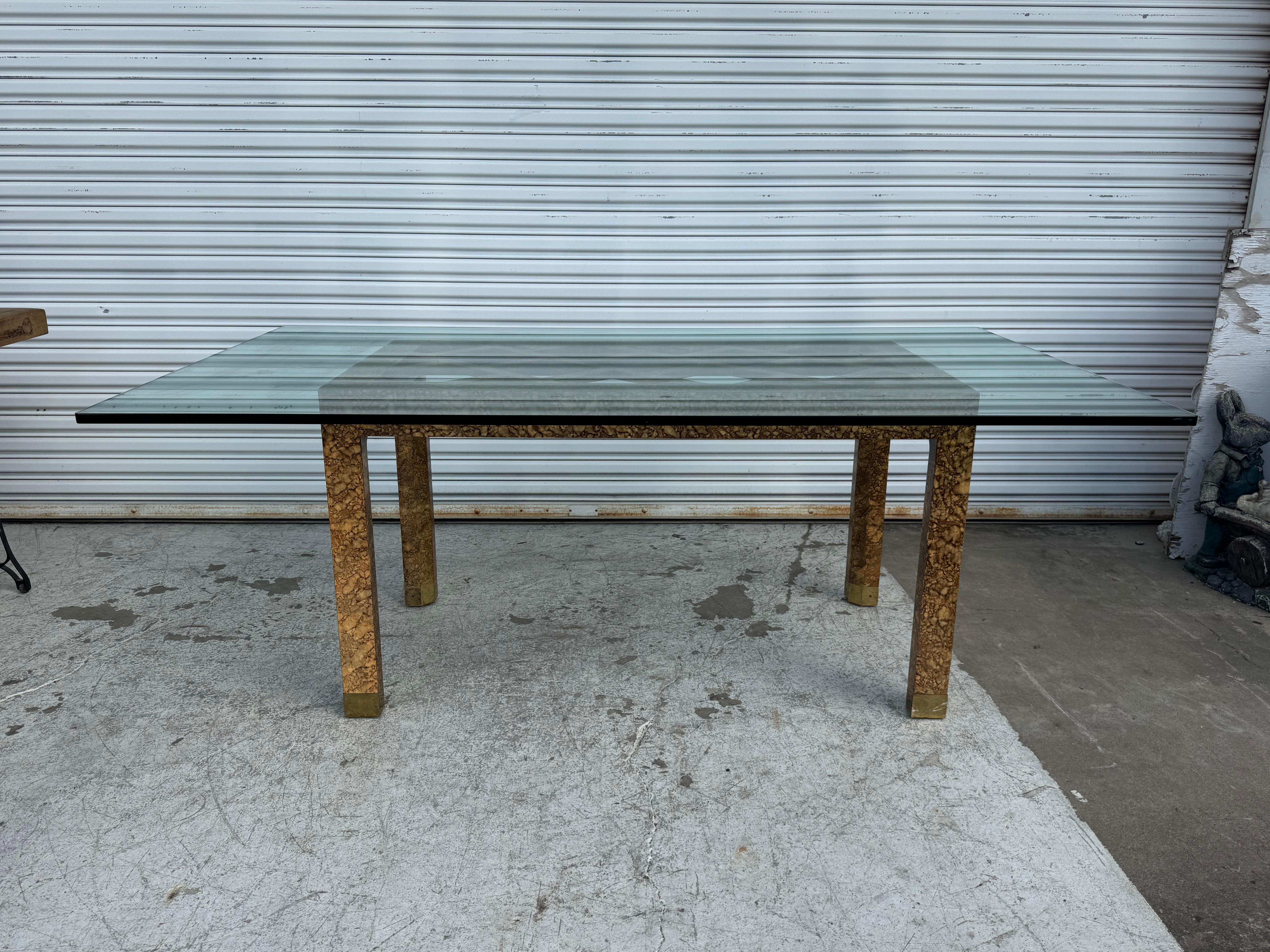 Mid-Century Modern Henredon Fretwork Tortoise Shell Base w/  3/4
