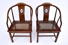 Henredon Furniture Caned Horseshoe Dining Chairs