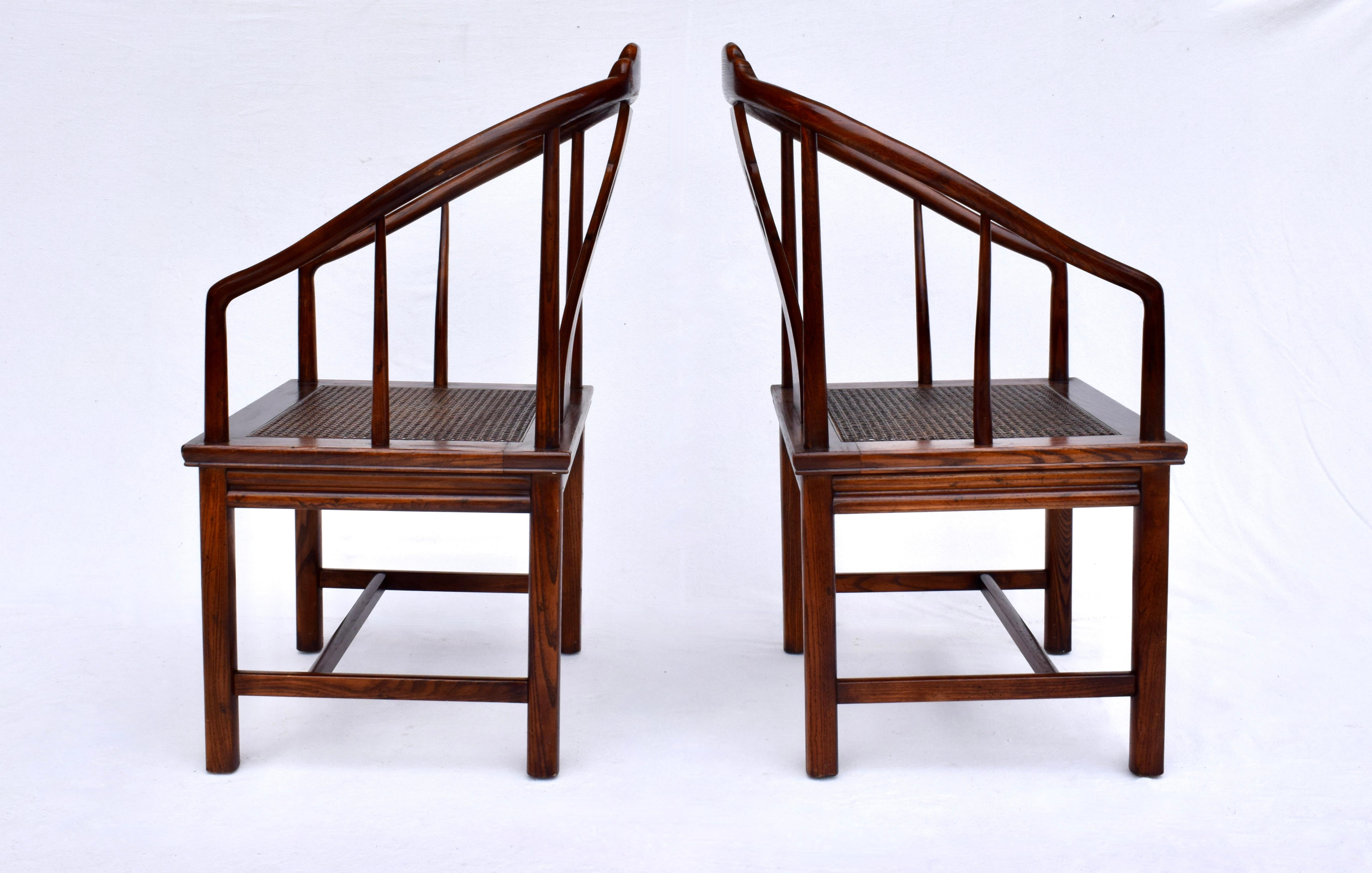 Henredon Furniture Caned Horseshoe Dining Chairs In Good Condition For Sale In Southampton, NJ