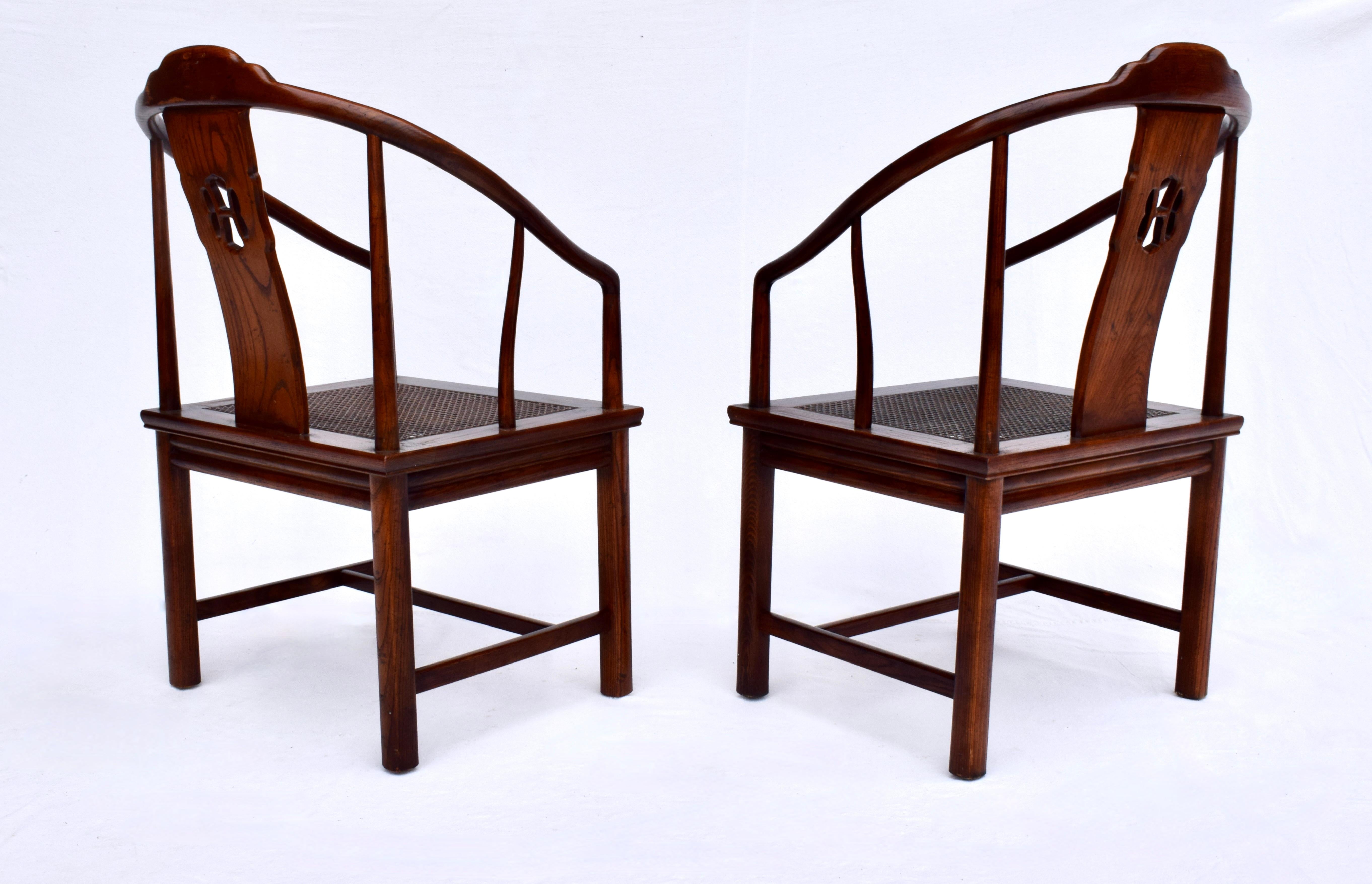 Upholstery Henredon Furniture Caned Horseshoe Dining Chairs For Sale