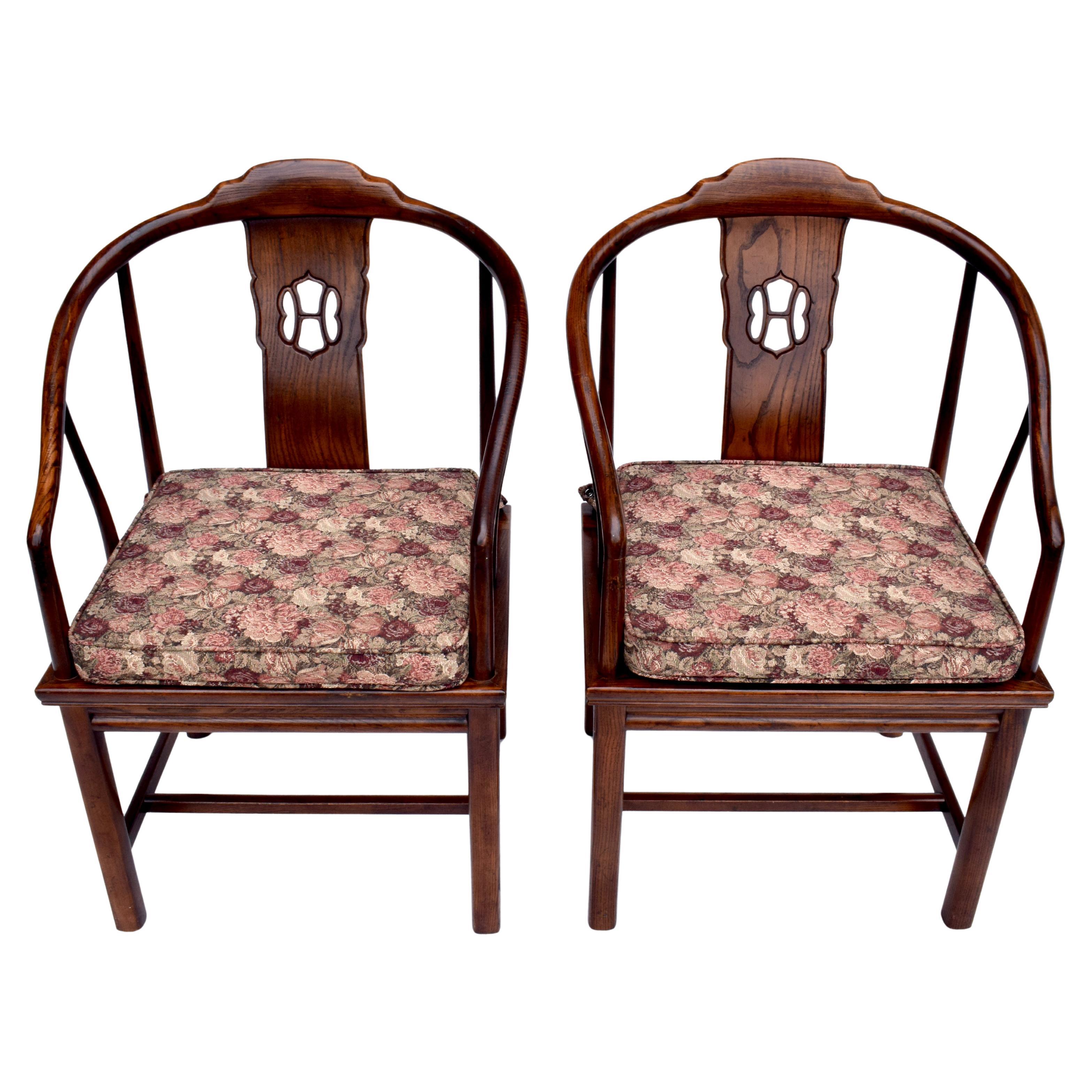 Henredon Furniture Caned Horseshoe Dining Chairs