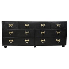 Henredon Furniture Chinese Chippendale Black Lacquered Dresser