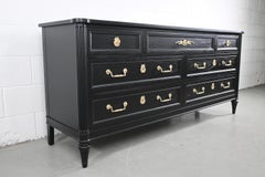 Henredon Furniture French Regency Style Black Lacquered Dresser