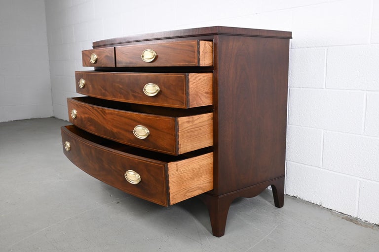Henredon Furniture Hepplewhite Style Bow Front Dresser at 1stDibs hepplewhite dresser