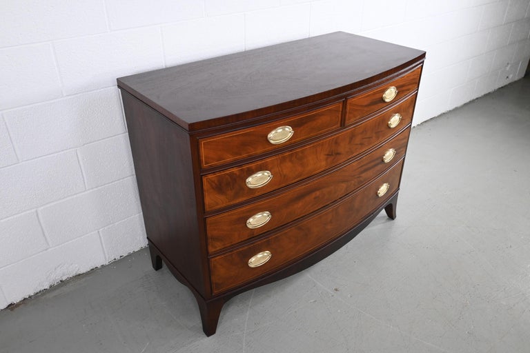 Henredon Furniture Hepplewhite Style Bow Front Dresser at 1stDibs hepplewhite dresser