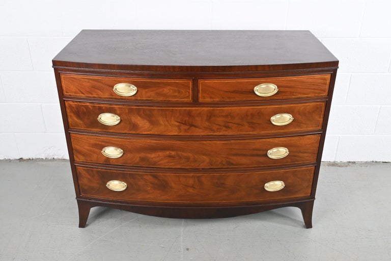 Henredon Furniture Hepplewhite Style Bow Front Dresser at 1stDibs hepplewhite dresser