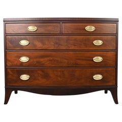 Henredon Furniture Hepplewhite Style Bow Front Dresser