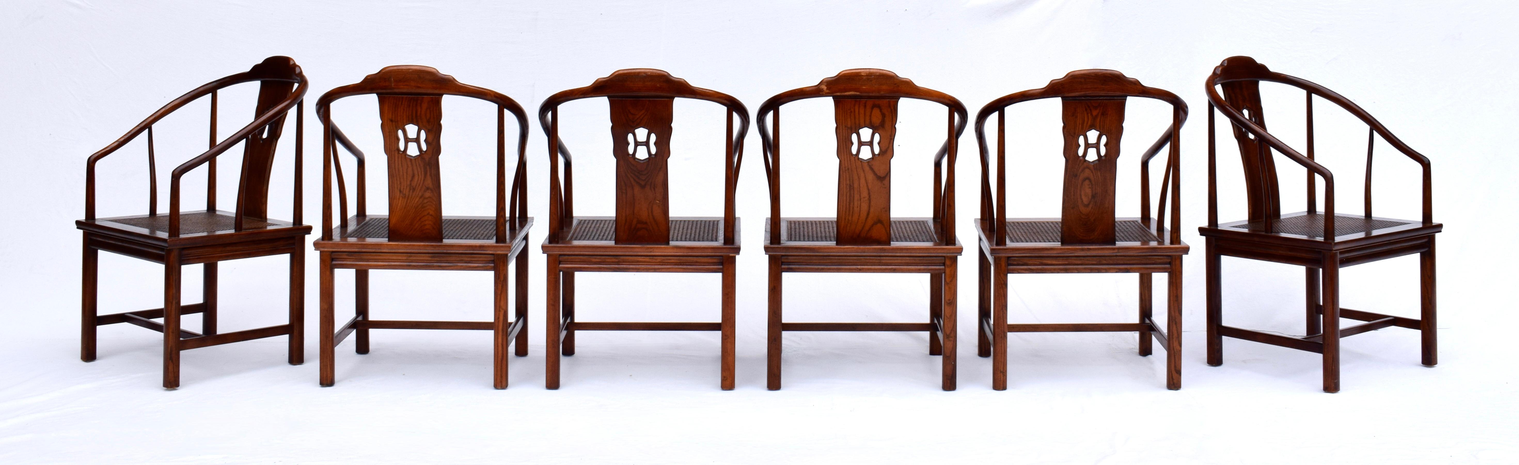 Henredon Furniture Horseshoe Chinoiserie Dining Chairs In Good Condition In Southampton, NJ