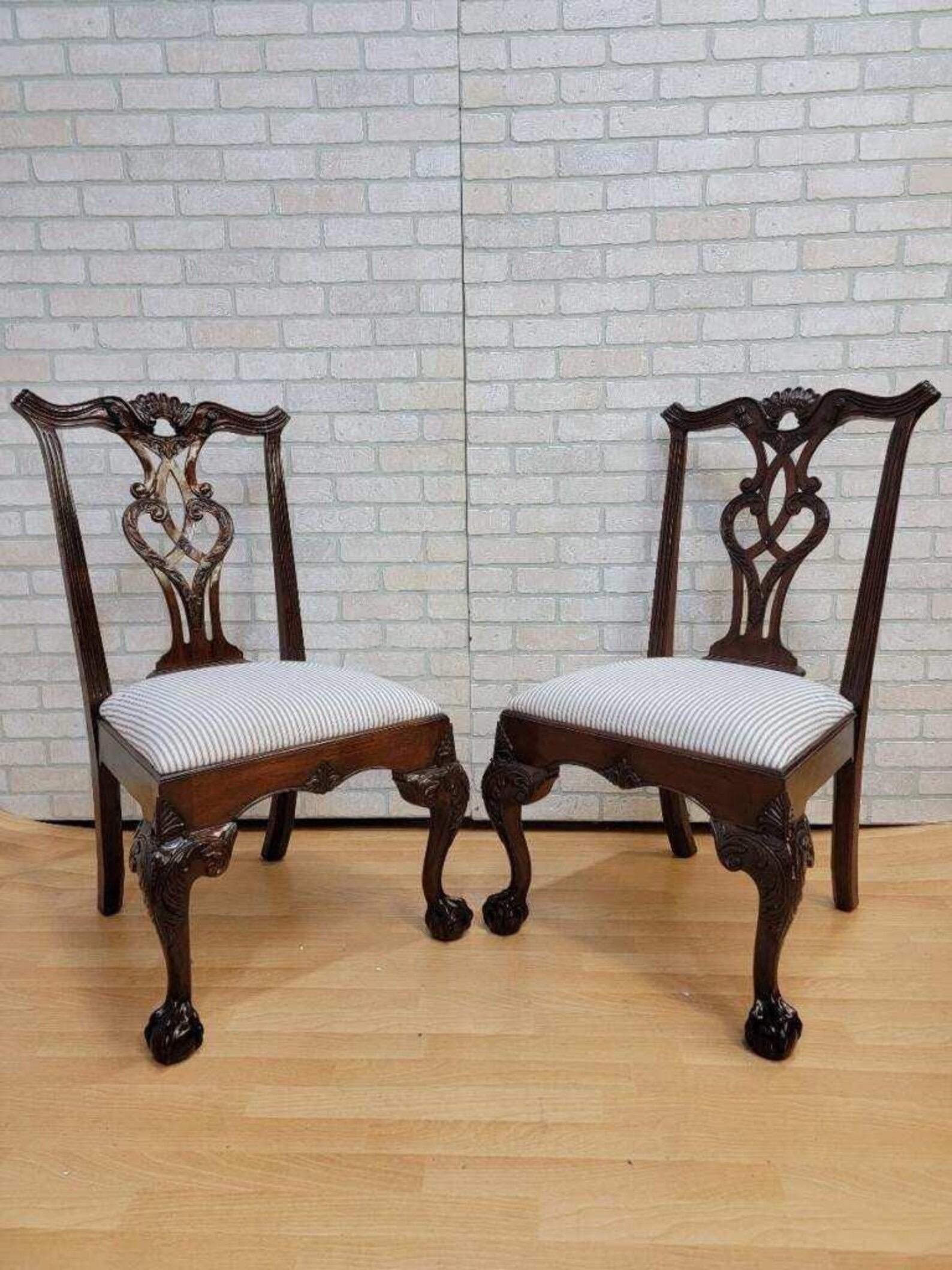 Sedie da pranzo Henredon Furniture in mogano Chippendale Ball and Ball - Set di 6 in vendita 1