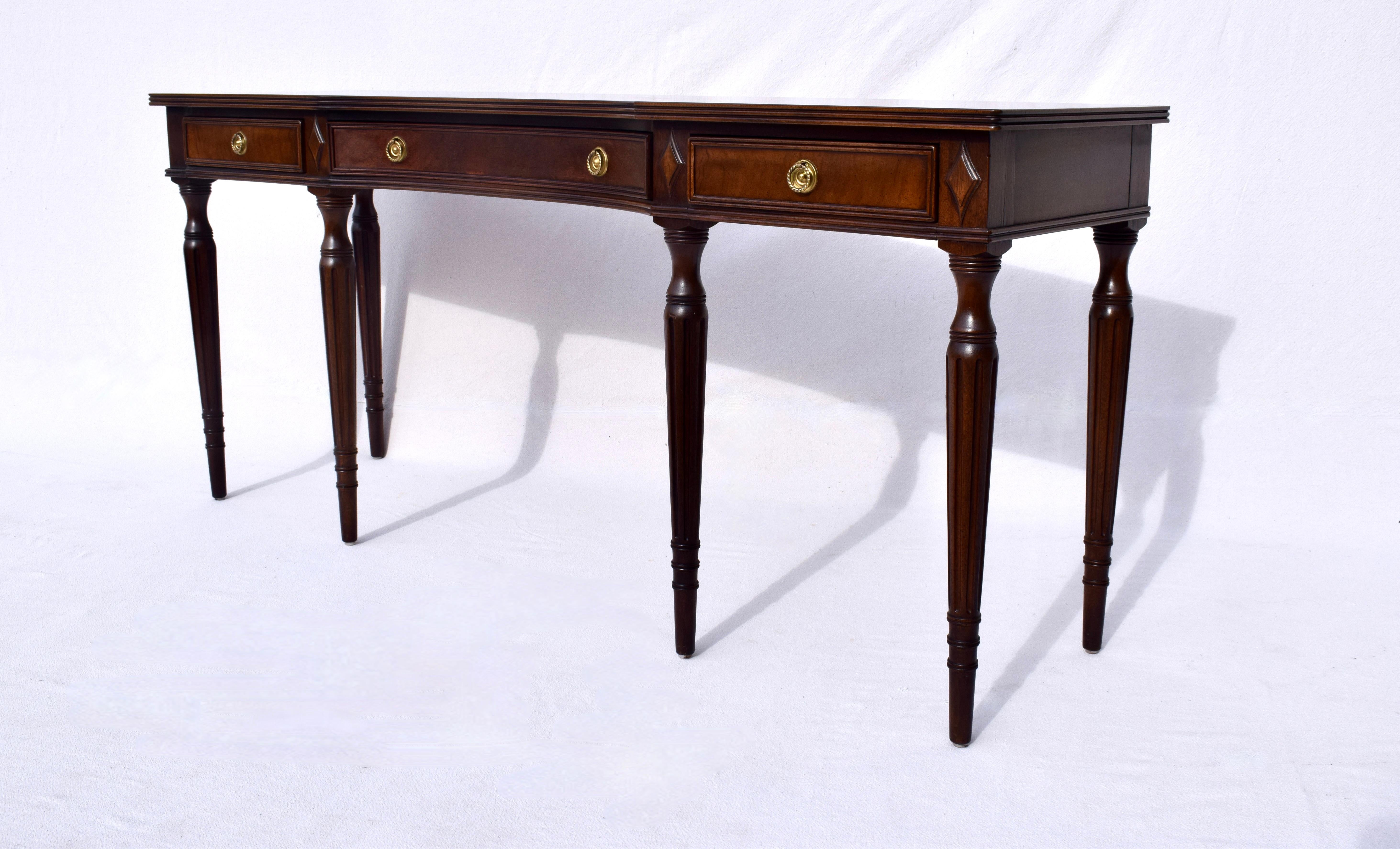 American Henredon Furniture Traditional Regency Style Console Table
