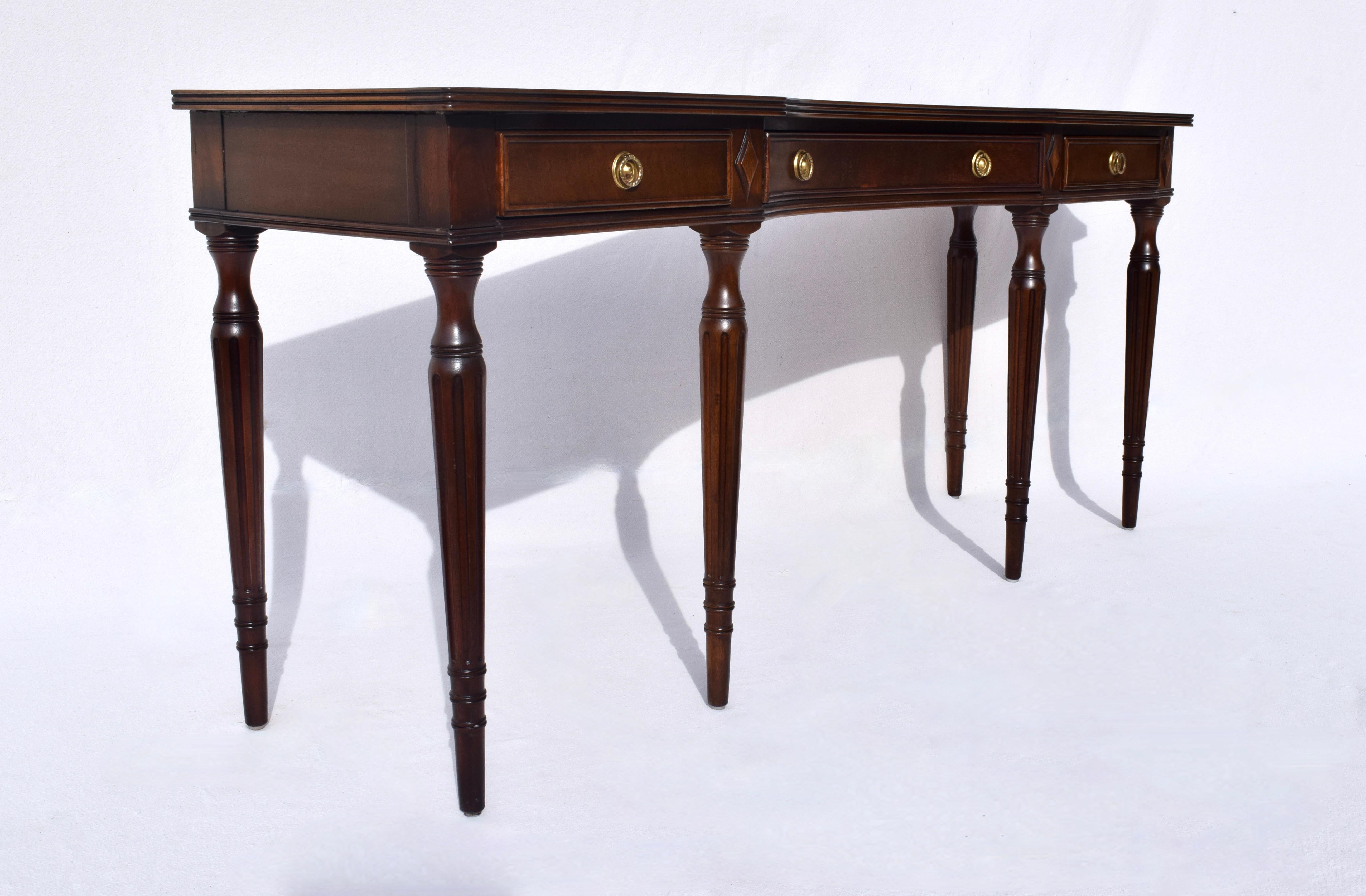 20th Century Henredon Furniture Traditional Regency Style Console Table