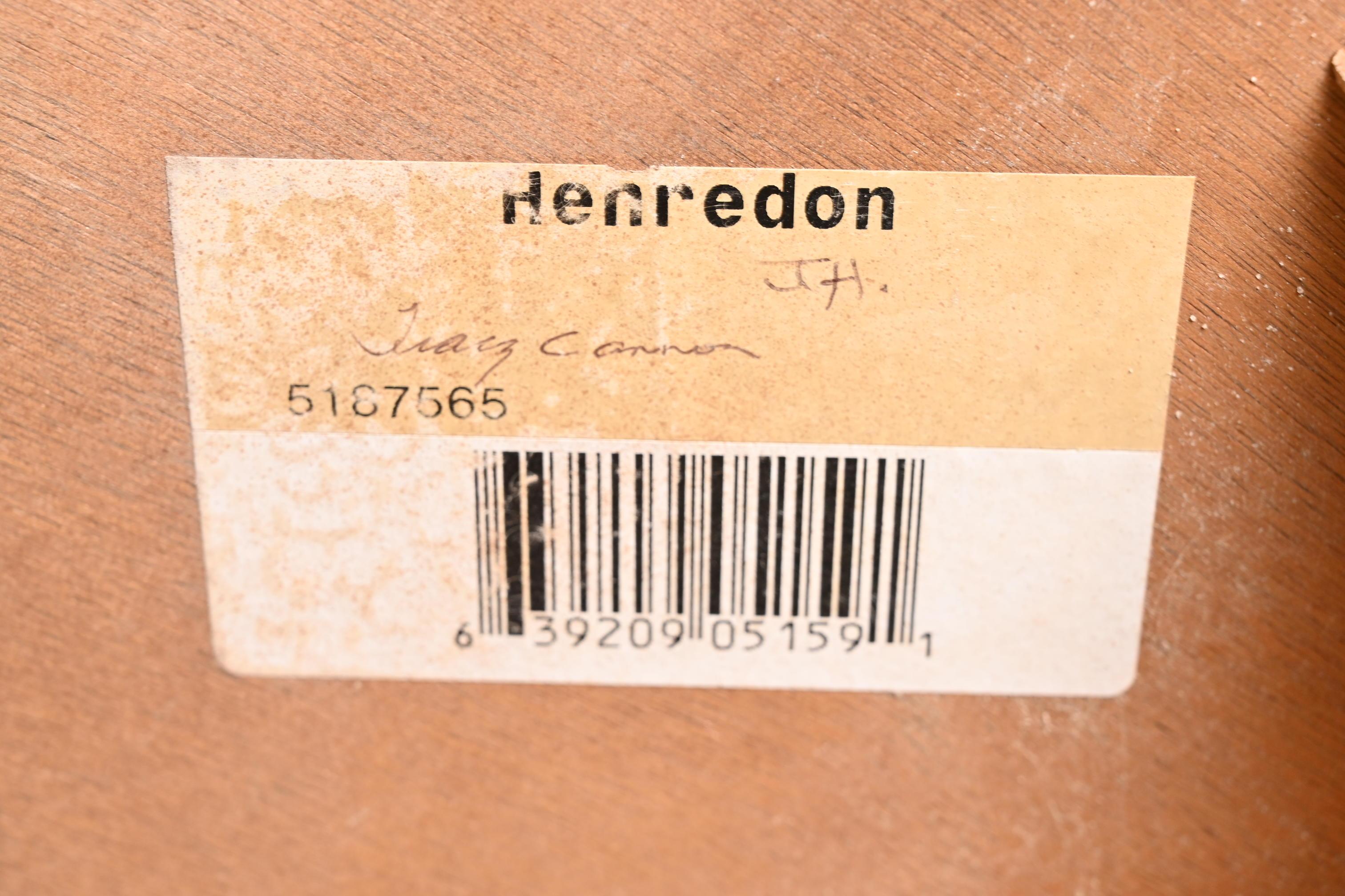 Henredon Georgian Banded Flame Mahogany Double Pedestal Extension Dining Table 6