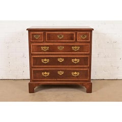Henredon Georgian Banded Mahogany Chest of Drawers, Newly Refinished